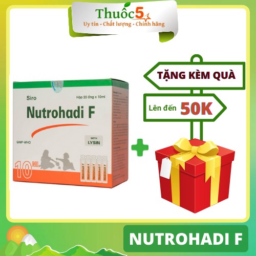 Nutrohadi F hỗ trợ cho người thiếu hụt calci hộp 20 ống