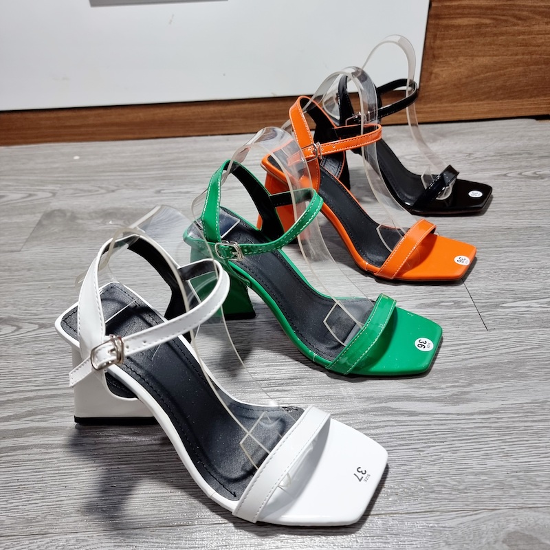 Giày Sandal Cao Gót Nữ 9 Phân Gót Tam Giác Mẫu Mới - MS 119