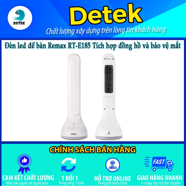 Đèn led để bàn Remax RT-E185 RT-E510 Tích hợp đồng hồ và bảo vệ mắt