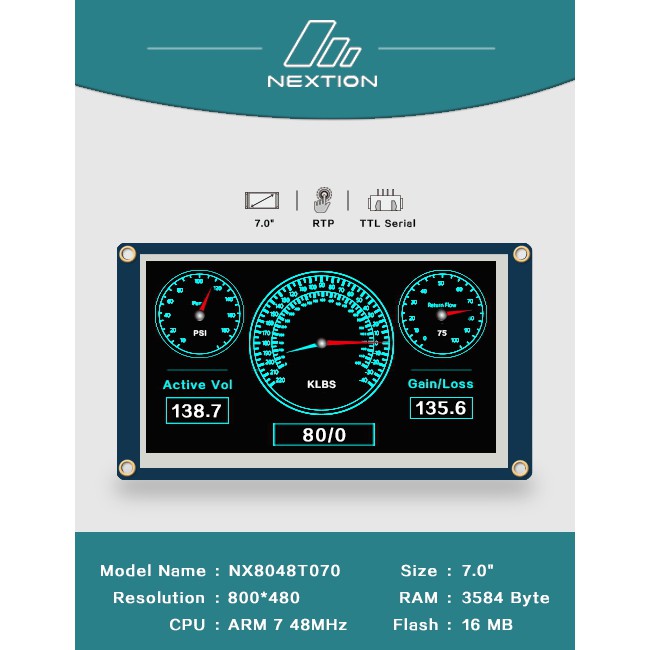 Màn hình TFT LCD 7 Inch NX8048T070 của Nextion