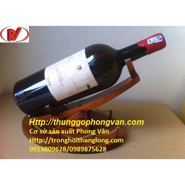 Kệ gỗ để chai rượu vang