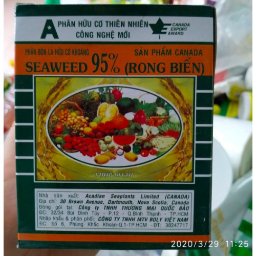 Phân bón lá hữu cơ khoáng Seaweed 95% Rong biển