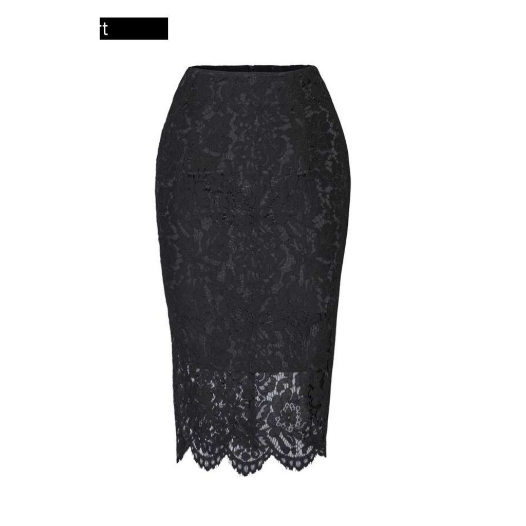 Chân váy bút chì ren