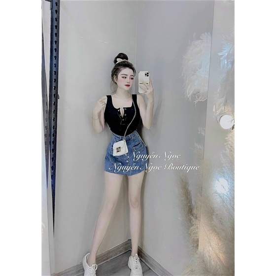 Áo ba lỗ tăm khuy ngực tháo mở được, Áo kiểu dáng ôm sexxy co giãn AS5117 - NhiNhi Shop | BigBuy360 - bigbuy360.vn