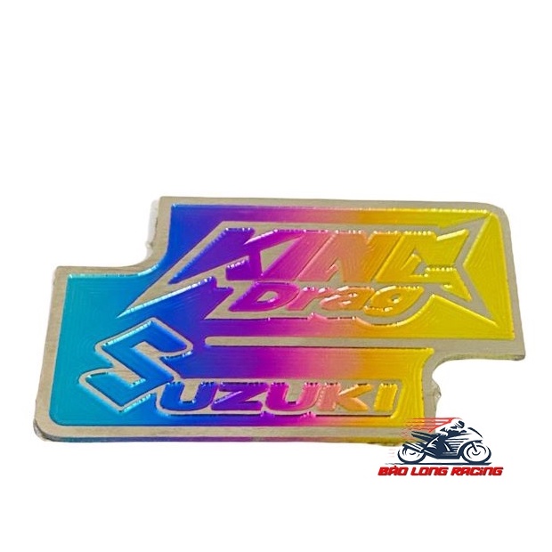 Tem nắp bình dầu Titan chữ Kingdrag gắn Satria Raider