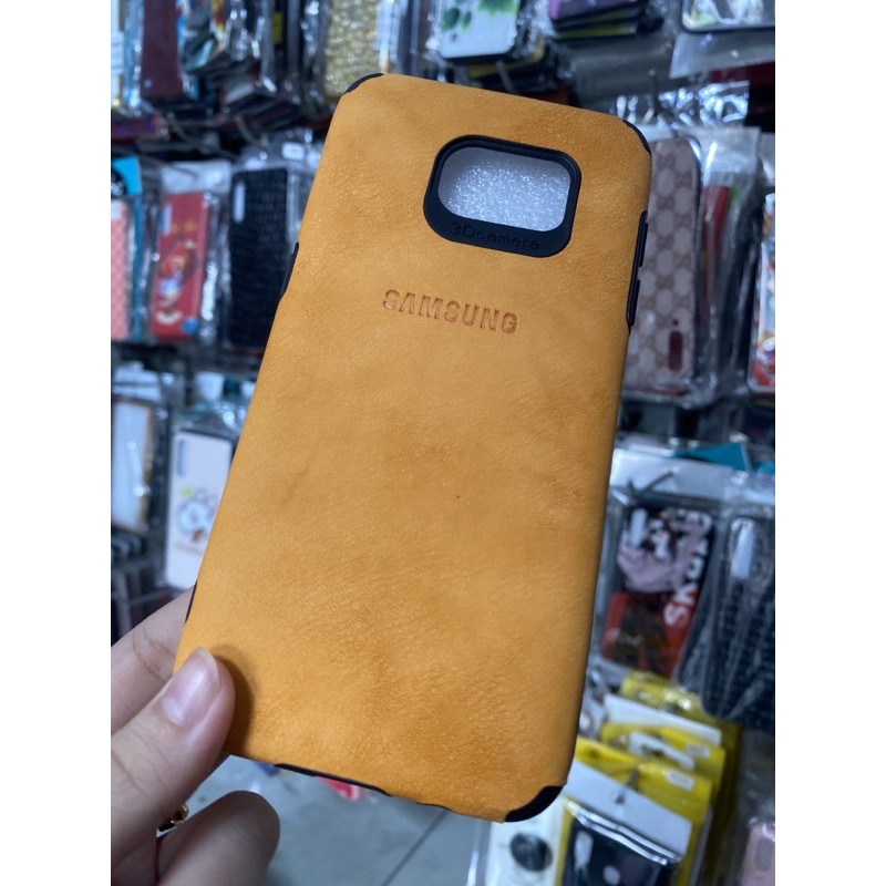 SAMSUNG S7 EDGE Ốp lưng nhựa màu giả da siêu đẹp