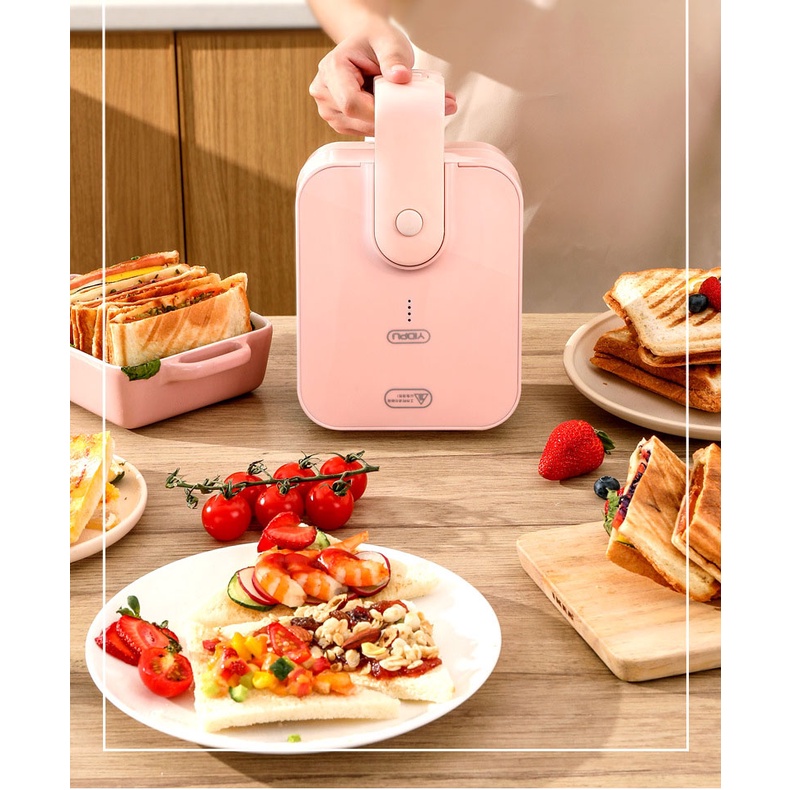 Máy Nướng Bánh Mì Sandwich Bánh Kẹp Đa Năng Dễ Sử Dụng, Rán Trứng, Rán Thịt Chống Dính Tuyệt Đối