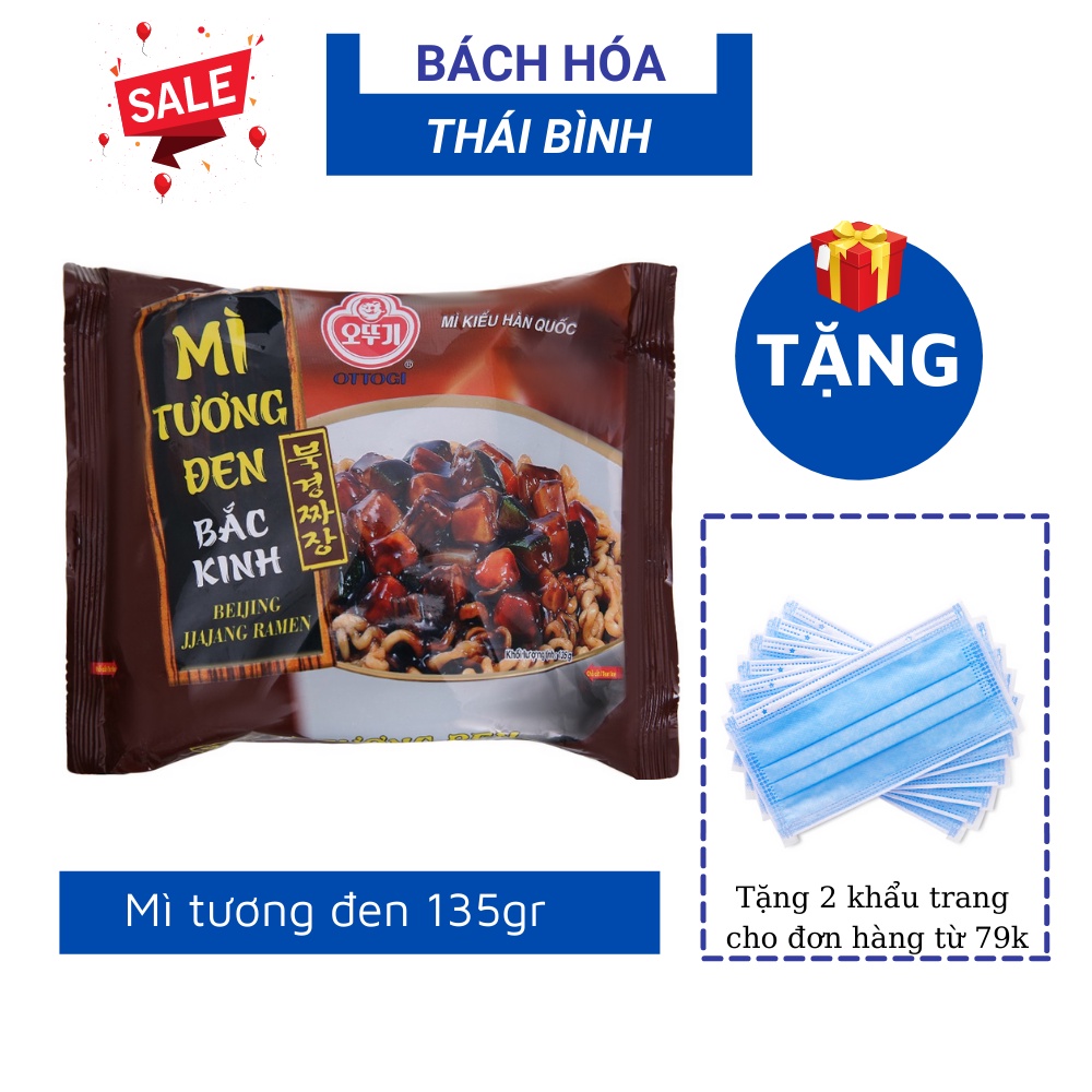 Mì trộn Ottogi tương đen Bắc Kinh gói 135g