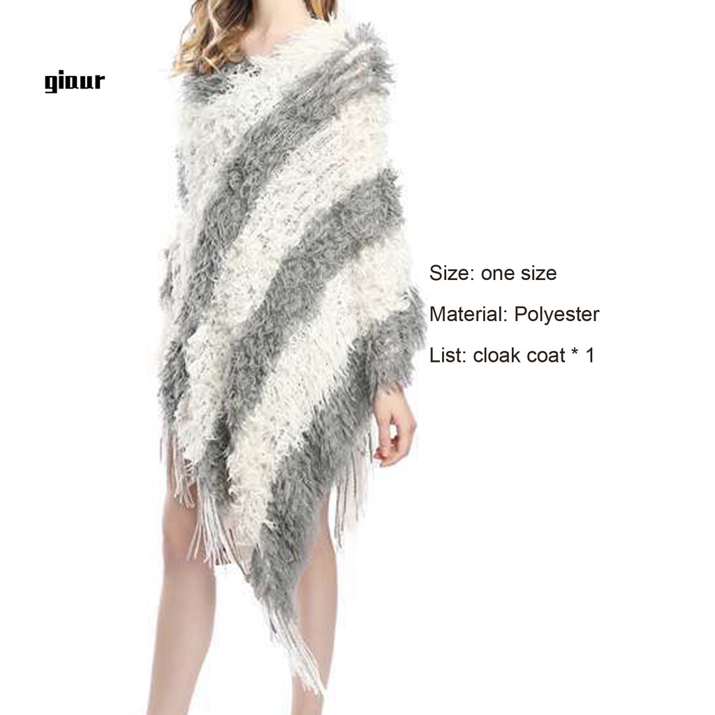 Áo choàng dệt kim dáng rộng thiết kế độc đáo thời trang
 | BigBuy360 - bigbuy360.vn