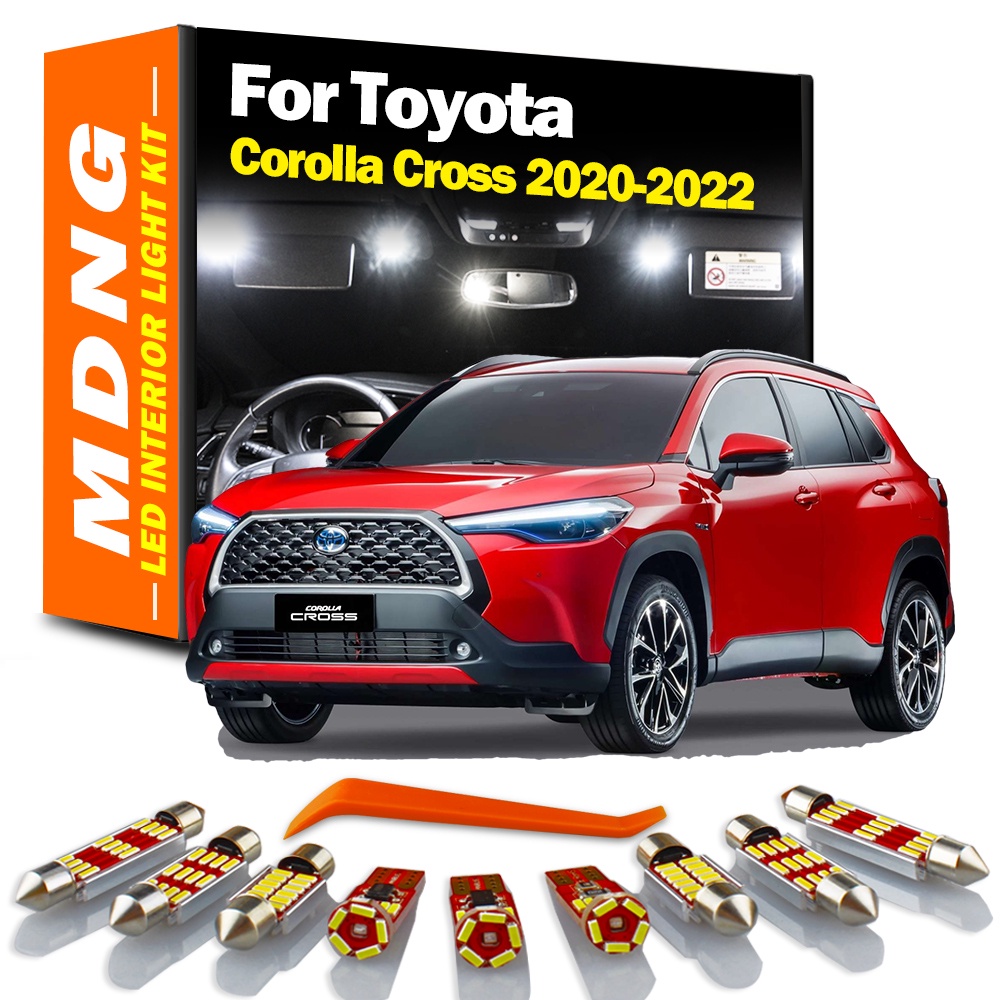 Set 9 Đèn Led Gắn Trần Xe Hơi Toyota Corolla Cross 2020 2021 2022