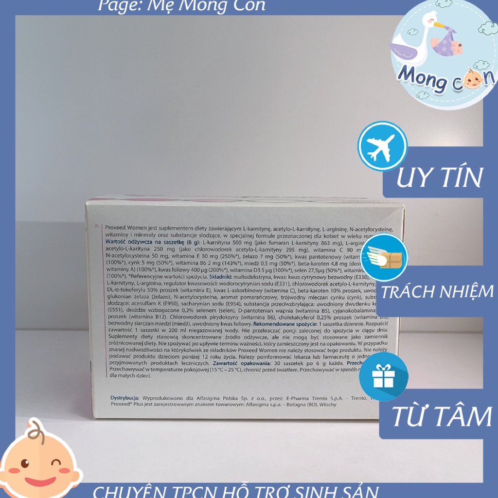 Proxeed Women  giúp tăng chất lượng trứng, tăng thụ thai, hỗ trợ IUI, IVF