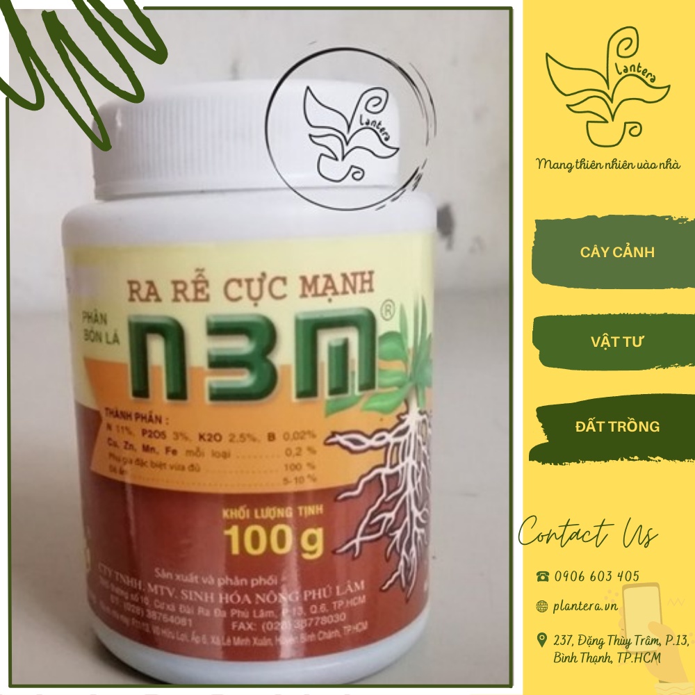 Phân Bón Lá Ra Rễ Cực Mạnh N3M 100G - Phân Bón Pha Nước - Vô Cơ