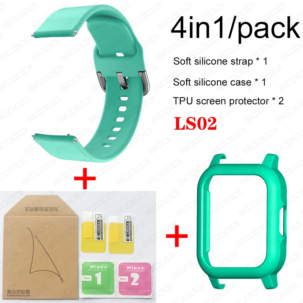 Ốp Bảo Vệ Đồng Hồ Thông Minh Xiaomi Haylou LS02 4 Trong 1