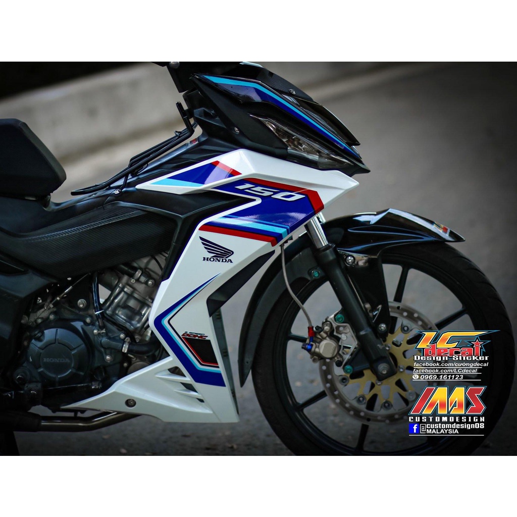 TEM RỜI mẫu RS150R xanh đỏ cho Winner V1 trắng - mẫu mới 2022