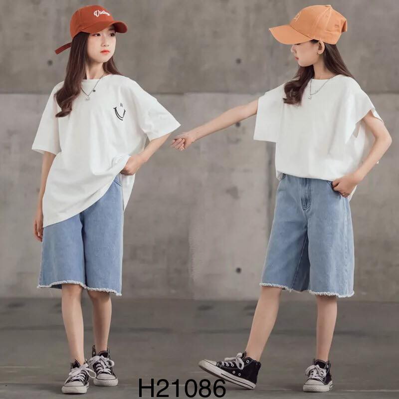 Quần bò ngố cho bé gái chất Jean cao cấp bigsize Beeshop H21086