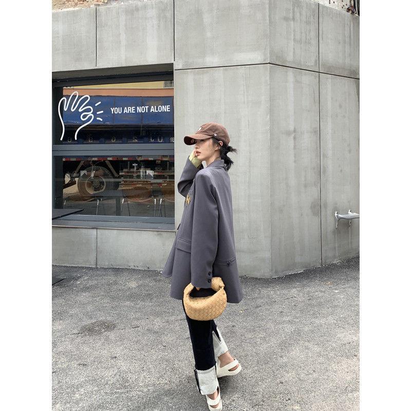 Quần denim đen lưng cao thời trang mùa thu 2021