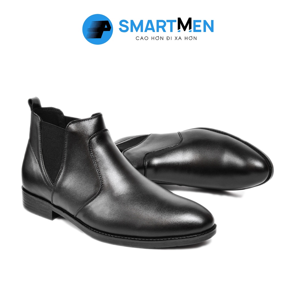 Chelsea Boot Da bò Tăng chiều cao SMARTMEN GD-366 Đen