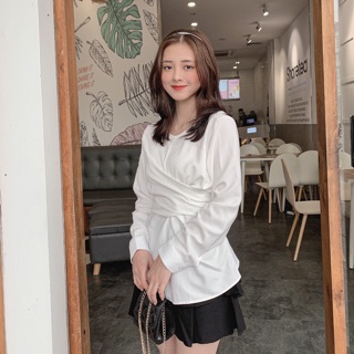 Áo chéo vạt buộc nơ