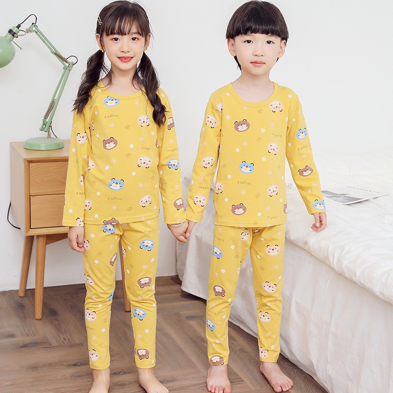 Bộ Quần Áo Bé Gái Bé Trai Dài Tay Size Đại Chất Thun Cotton Mềm Mát Co Giãn Lumla