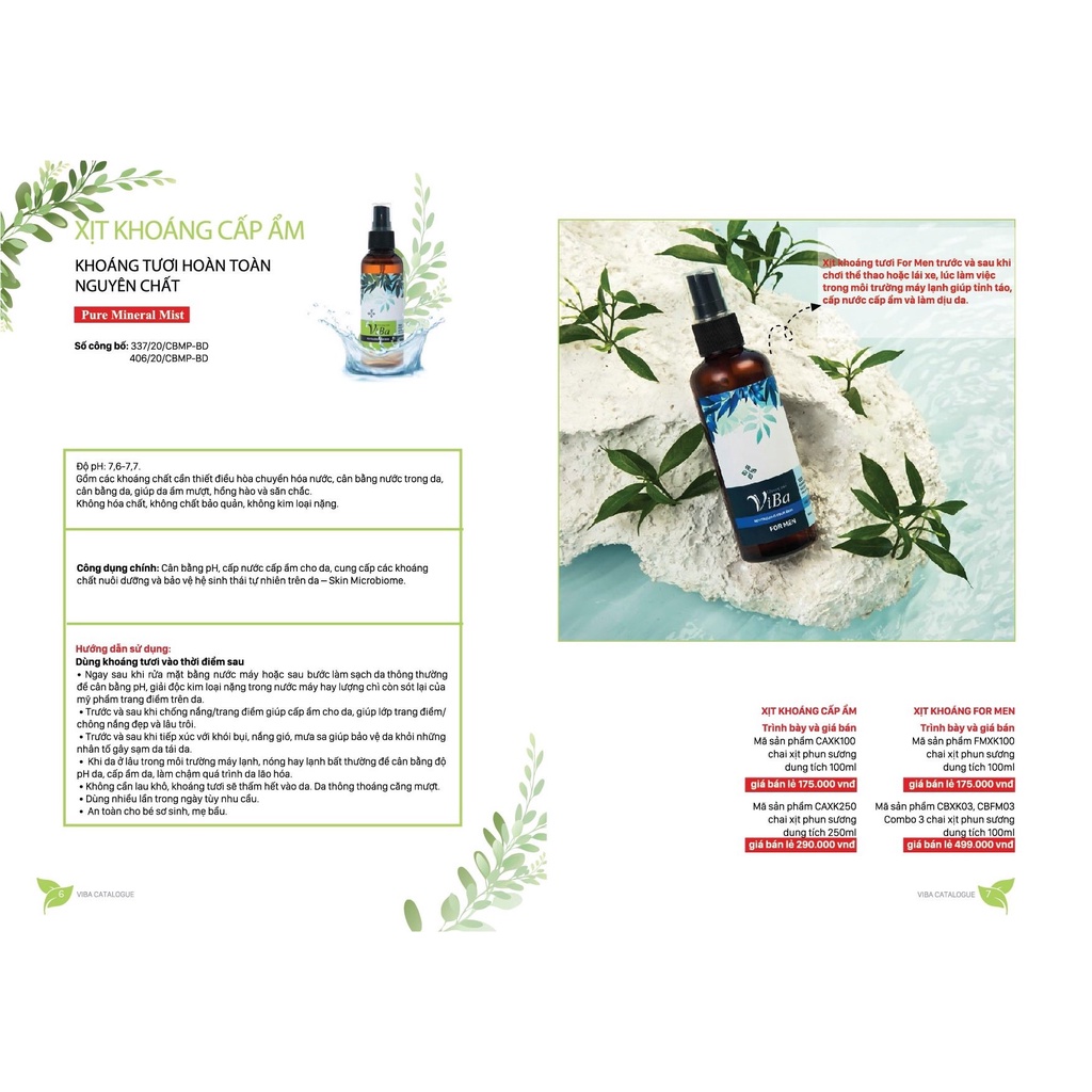 Xịt khoáng Formen VIBA 100ml cấp ẩm, làm dịu da sau khi chơi thể thao, lái xe - TADA shop | BigBuy360 - bigbuy360.vn