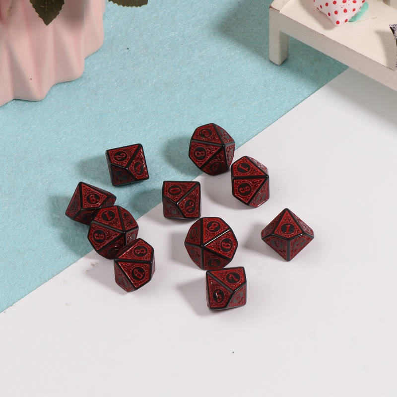 Bộ 10 Xí Ngầu Đa Diện TRPG DND Trò Chơi D10