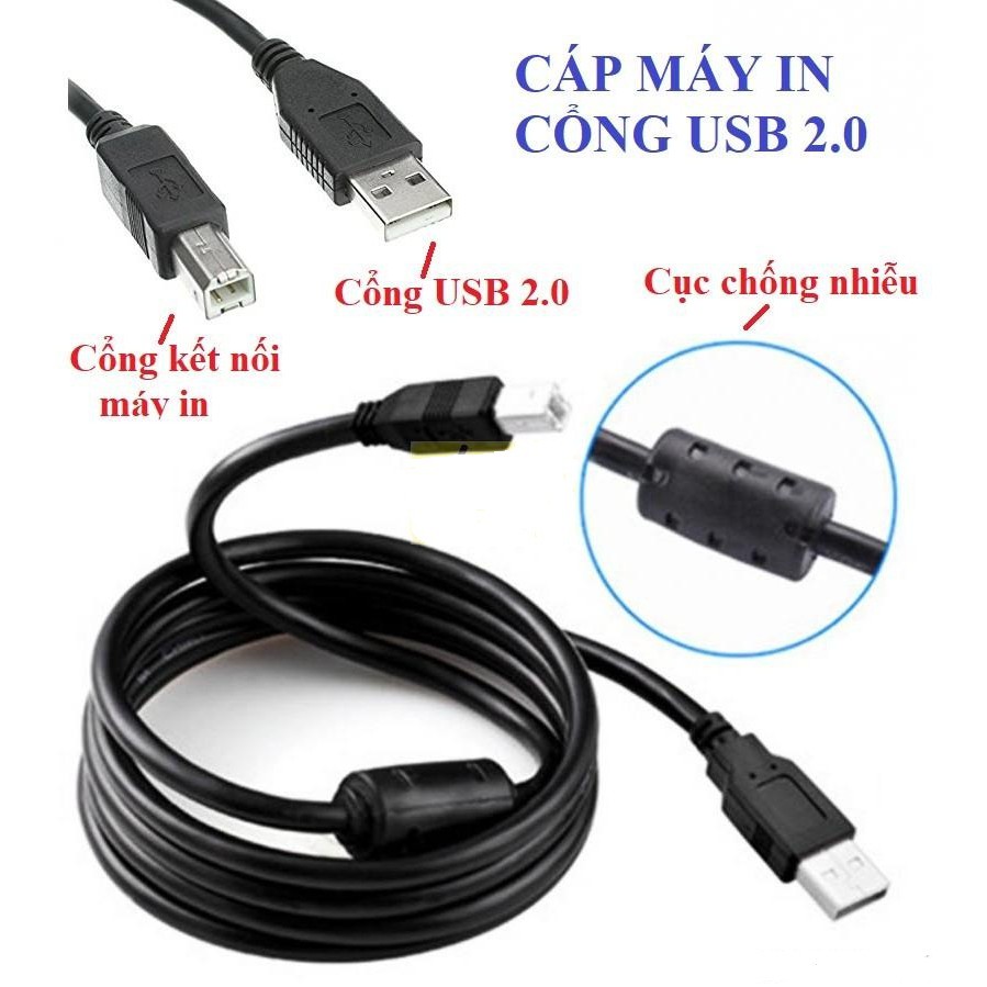 Cáp Máy In Chống Nhiễu Loại Tốt Dây Dài 1.5M