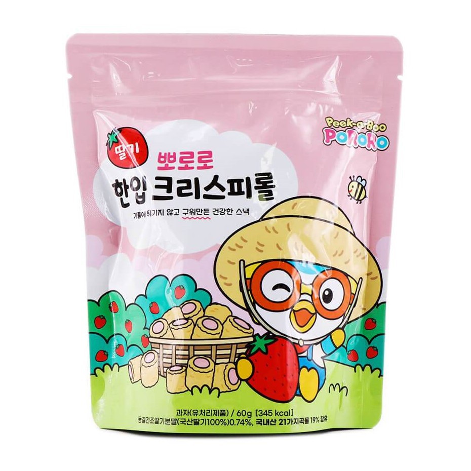 (2 vị) Bánh ngũ cốc cho bé Pororo gói 60gr