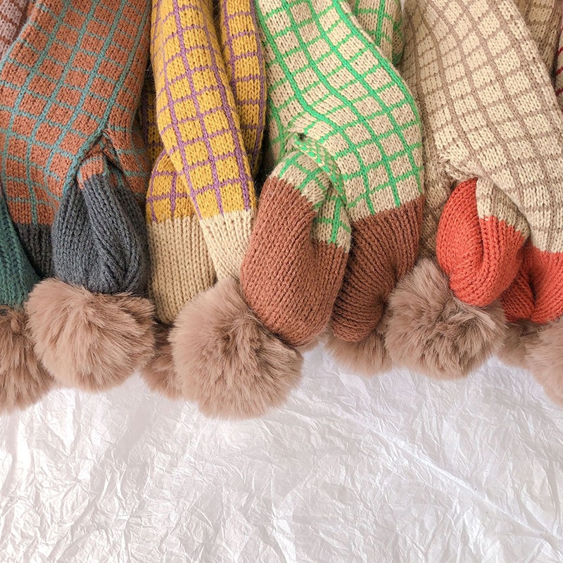 Khăn choàng cổ 75cm mềm mại giữ ấm cho bé gái