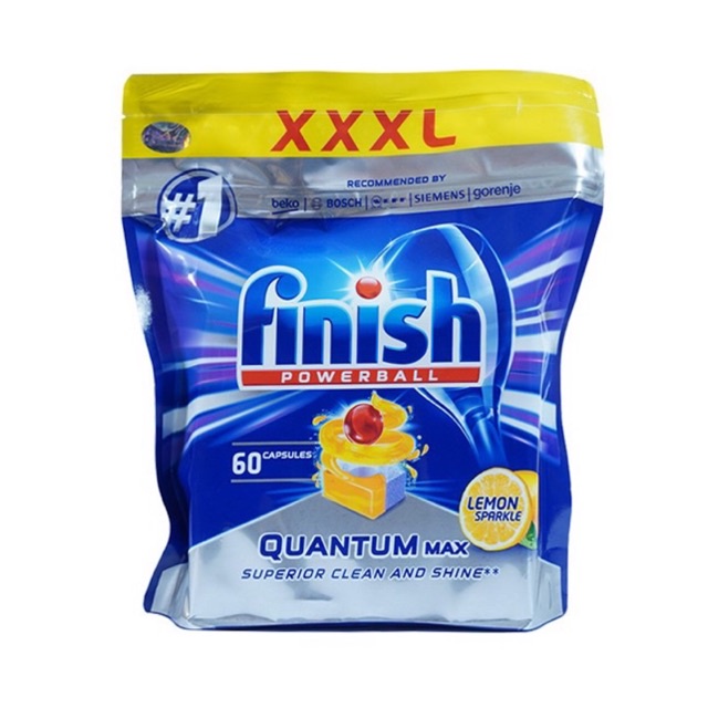 Viên rửa bát Finish Power ball quantum dùng cho máy rửa bát