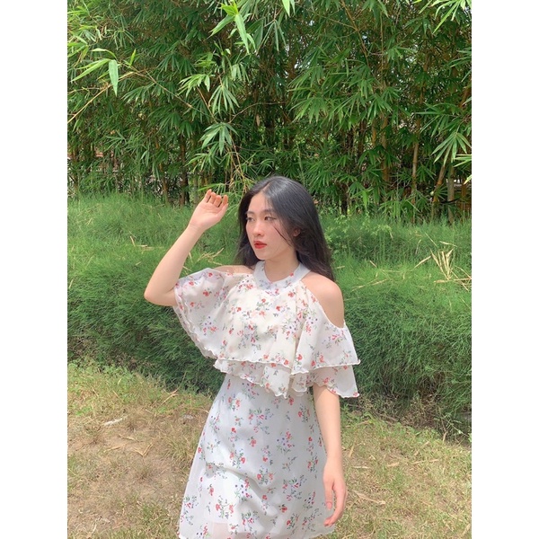 váy hoa có yếm thắt nơ | BigBuy360 - bigbuy360.vn