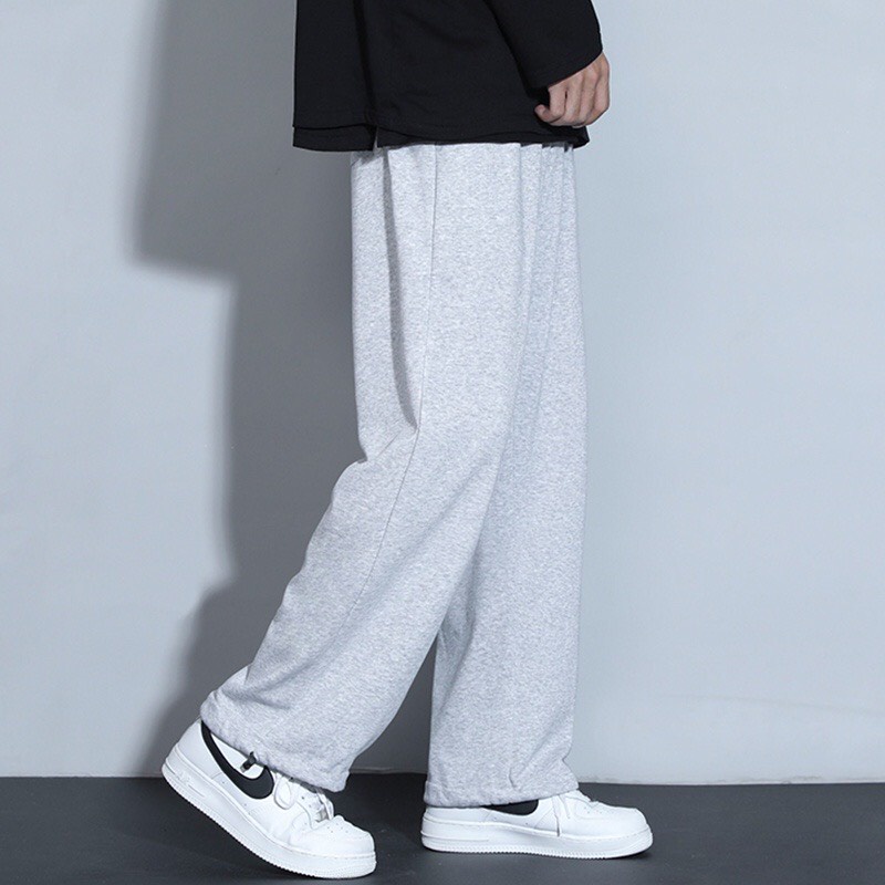 Quần jogger nam nữ,quần ống rộng bo gấu dây rút form unisex cá tính