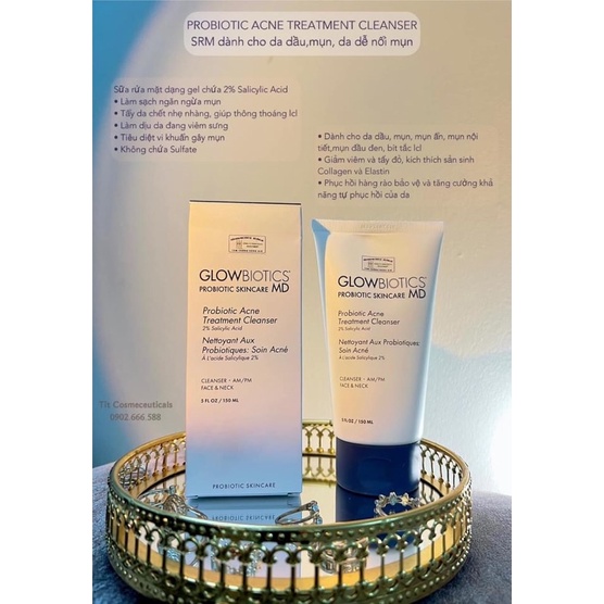 Sữa rửa mặt Glowbiotics 2 loại  - chính hãng công ty