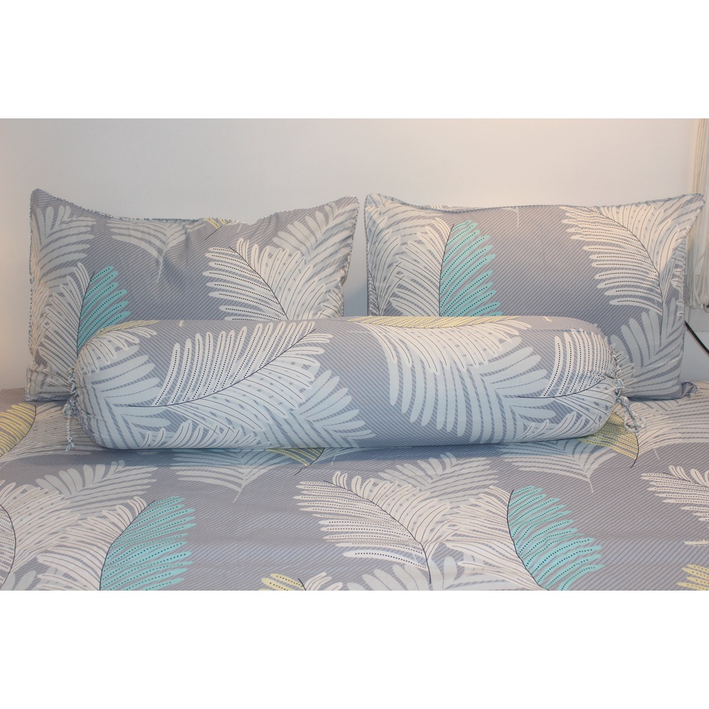 Bộ drap gối Cotton TL - Dương Sỉ Xám - chất vải  COTTON loại 1 dầy dặn, mềm mại, mát mẻ.