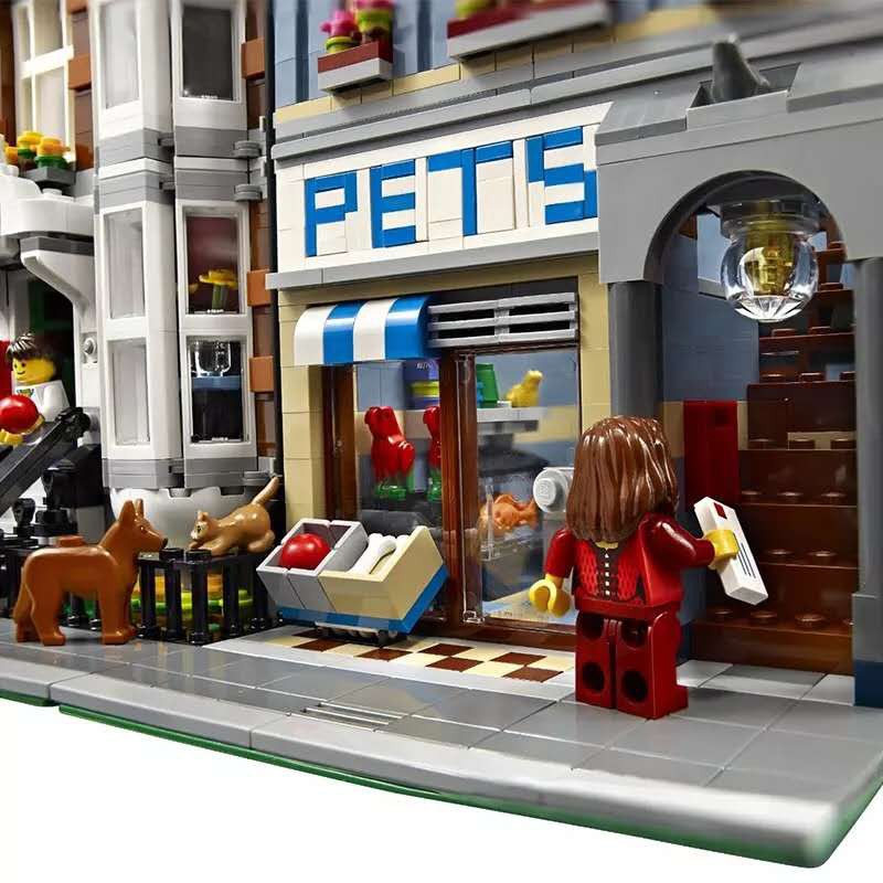 Đồ chơi Lắp ghép Mô hình Pet Shop Supermarket Model City Street 15009 CỬA HÀNG THÚ CƯNG