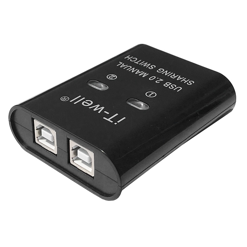 Bộ Chia Cổng USB 2 Trong 1 Cho Máy in 2 Cổng Màu Đen