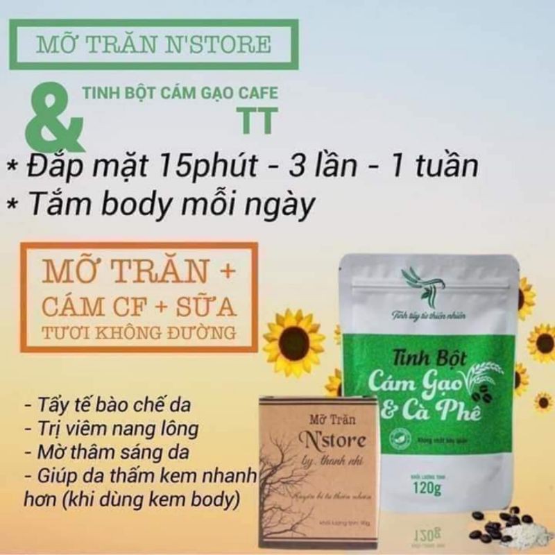 COMBO 5 GÓI TINH BỘT CÁM GẠO CAFE TT(Giá Sỉ)