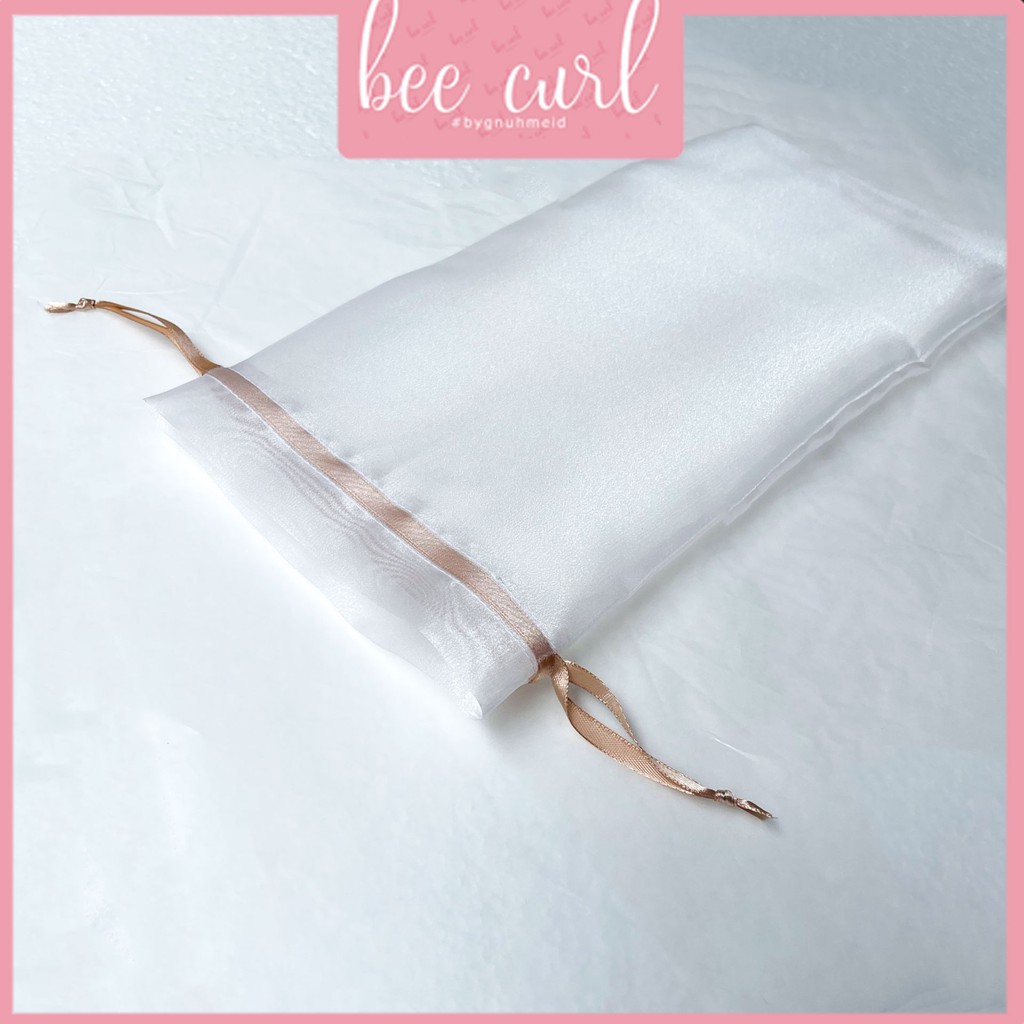 Túi vải voan dây rút đựng quà, mỹ phẩm, đồ handmade Bee Curl cỡ lớn PHIÊN BẢN MỚI