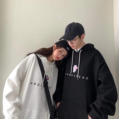 Áo Hoodie Unisex Mùa Đông Chất Nỉ Nam Nữ Giá Rẻ Chuột Andacen Phong Cách Hàn Quốc Màu Trắng Và Đen Mặc Đi Học Đi Chơi