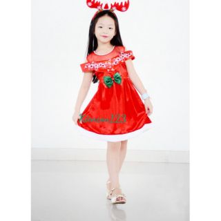 Váy đầm Noel. Đầm trễ vai kết kim sa cho bé. Vải lông nhung cao cấp