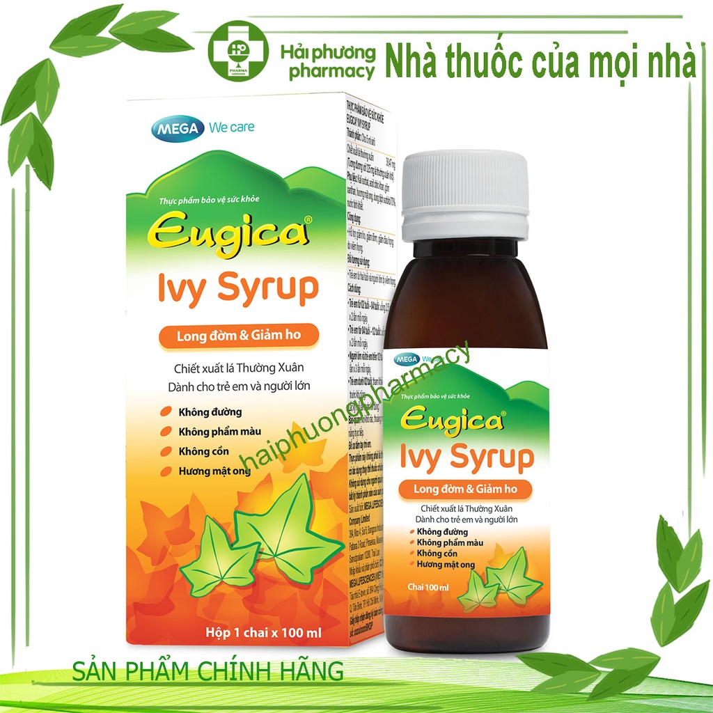 SIRO EUGICA IVY (Chai/100ml) - Cao Lá Thường Xuân Giúp Long Đờm, Giảm Ho