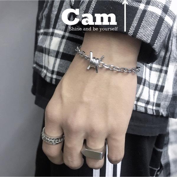 Vòng Tay Nam Lắc Tay Unisex MẶT XOẮN 17cm ( Dành Cho Tay Nhỏ ) Thời Trang Đeo Tay Nam Nữ Basic Màu bạc - Vòng Tay