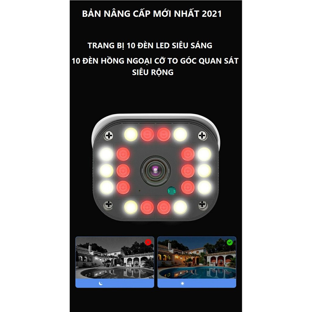 Camera Yoosee 3.0 Mpx Ngoài Trời Xoay 360° 4 râu Xem đêm có màu | BigBuy360 - bigbuy360.vn