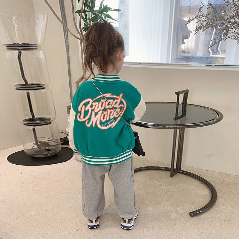 Gmn Giao Hàng Nhanh Áo Khoác Đồng Phục Bóng Chày Thời Trang Đường Phố Màu Xanh Dương Phong Cách Đường Phố Dành Cho Bé Gái 2022