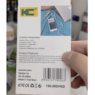 Tai nghe kc h40 cổng3.5mm,tai phone âm thanh chuẩn, tai nghe có dây