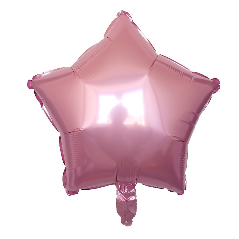 Bong bóng lá nhôm hình ngôi sao/ trái tim 18 inch trang trí tiệc cưới tùy chọn màu sắc