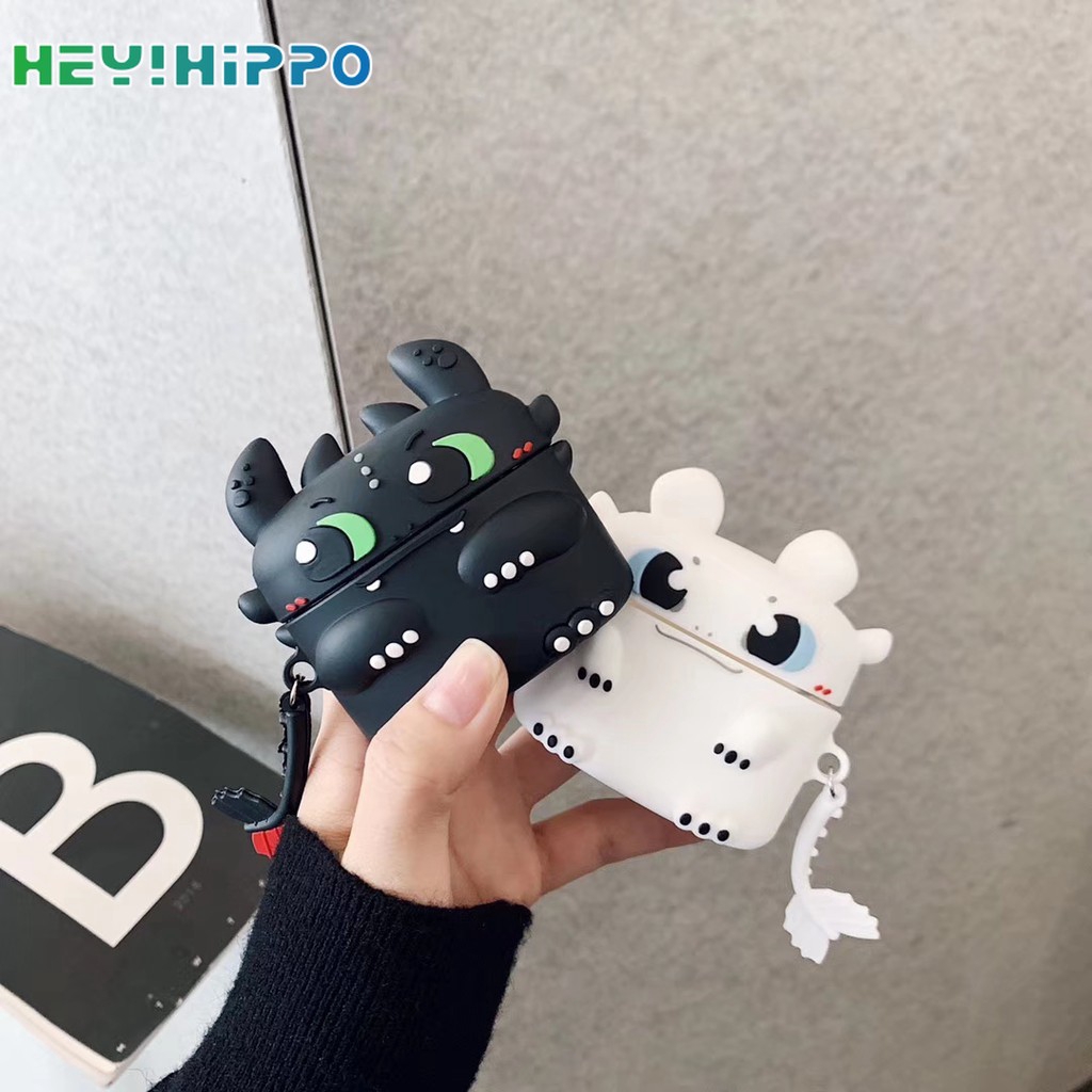 Vỏ bọc hộp sạc tai nghe Airpods Pro bằng silicone mềm hình quái vật xinh xắn | BigBuy360 - bigbuy360.vn