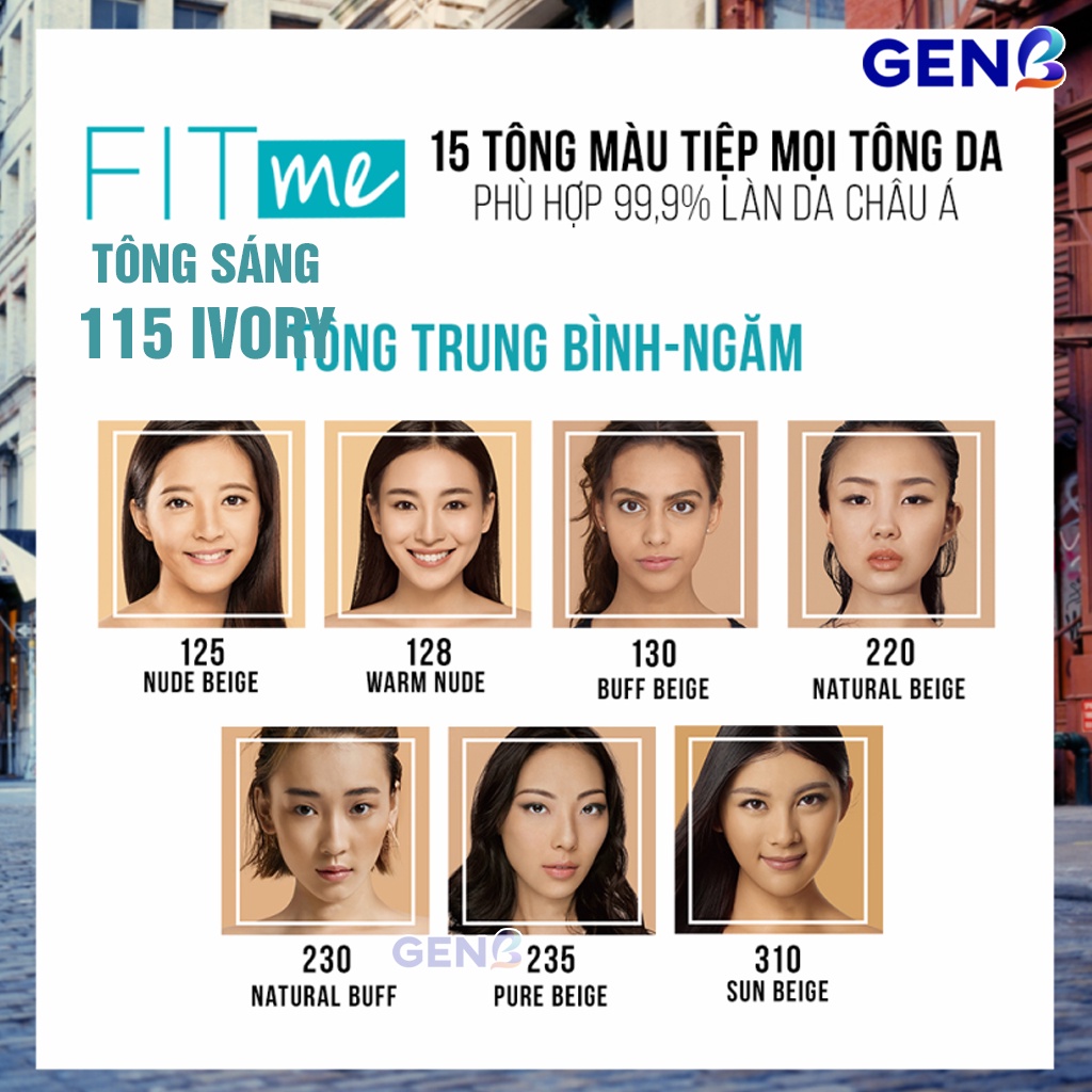 Kem Nền Maybelline Superstay 24h Che Khuyết Điểm Lâu Trôi Kiềm Dầu - Kem Nền Maybeline Fit Me Trang Điểm Da Dầu Mụn GENB