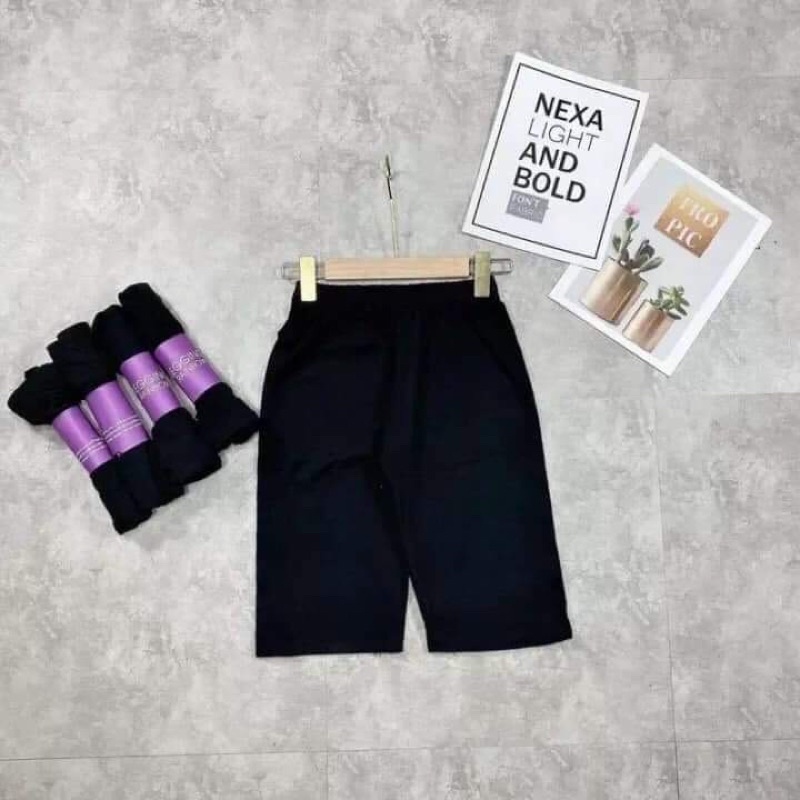 Quần legging ngố, legging đùi lửng chất thun thái co giãn thoải mái cho bạn nữ
