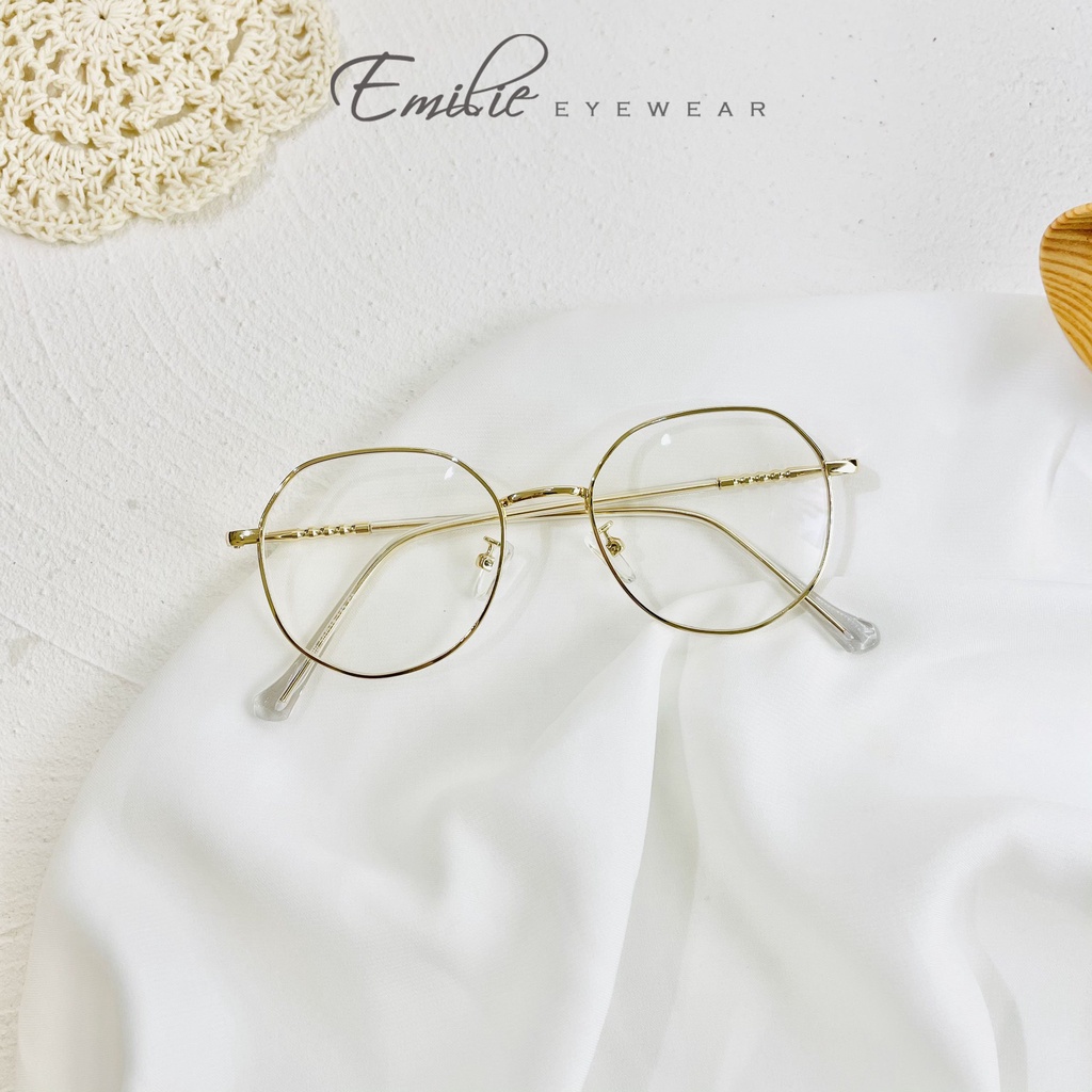Gọng kính kim loại bầu tròn size nhỏ Emilie eyewear phụ kiện thời trang 5286