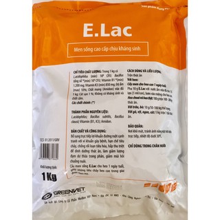 E.Lac - Men sống chịu kháng sinh (1Kg/gói)